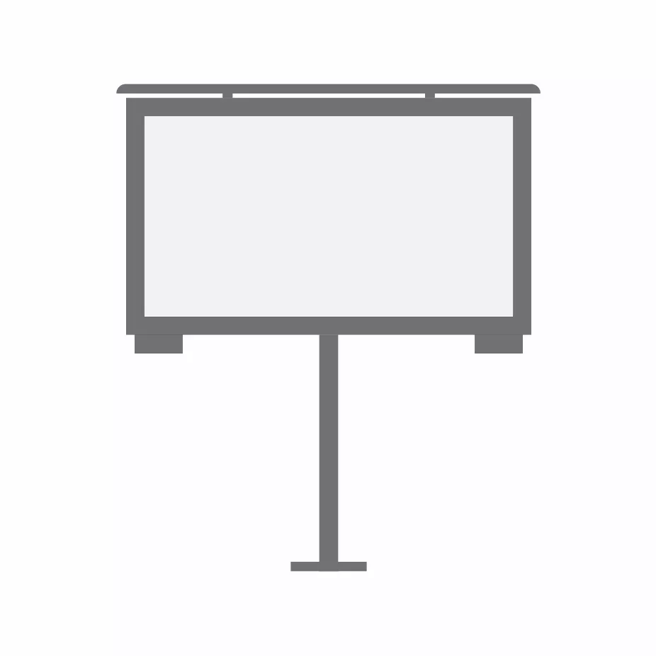 A technical drawing of floor mounted cosmos marine outdoor tv in white background.