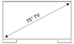 75 inch size Cosmos Marine Outdoor TV.